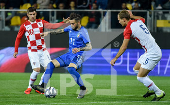 2019-03-25 - Parigini difende palla tra Ivanusec e Kalaica - ITALIA VS CROAZIA U21 2-2 - FRIENDLY MATCH - SOCCER